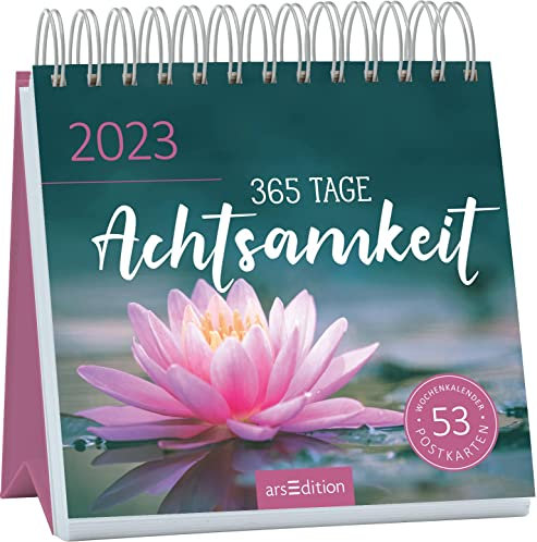 Postkartenkalender 365 Tage Achtsamkeit 2023: Wochenkalender 2023, 53 Postkarten für achtsame Momente