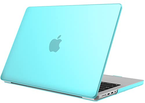 Fintie Hülle Kompatibel mit MacBook Pro 14 Zoll A2992 A2918 A2779 A2442 (2023-2021) M3 M2 M1 Pro/Max, Ultradünne Hartschale Schutzhülle Kompatibel mit MacBook Pro 14 Zoll, Türkis(Matt)