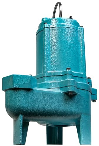 Little Giant 9SC-CIM 115 Volt, 4/10 HP, 6000 GPH Manual Epoxy-Coated Cast Iron Submersible Sewage Pump, 20-Ft. Cord, Blue, 509413