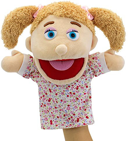 Hand Puppets,Family Puppets for Kids Role Paly Family Members 11.8 INCH Multi-Ethnic Puppets Plush Soft,Hand Puppets Family Puppets Story Toys Puppets for Girls Boys Finger Puppets Puppet Set Gifts