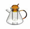 Ecoodisk PYREX Teiera con Infuser - Teiera estetica sicura, Piccola per Una o Due Tazze - 500 ml 16,9 Once (Colore),A