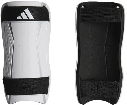 Adidas Unisex Shin Guard Tiro Training Shin Guards, White/White/Silver Met., HN5605, L