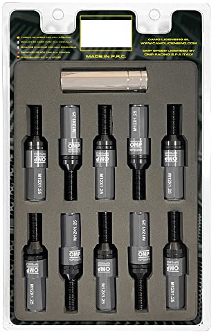 OMP SPEED - Set Performance-Schrauben mit Aluminiumschutz, M12X1.25, HEX: 17-19, L: 28 mm, Farbe: Silber