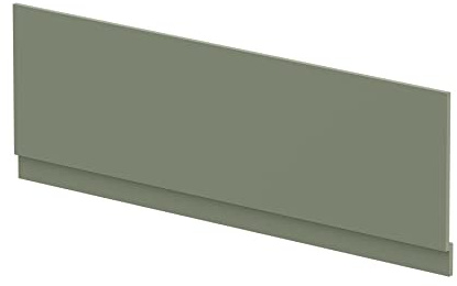 nuie BPR805 Modern Bathroom Straight Bath Front Panel and Plinth, 560 x 1695 x 36mm, Satin Green