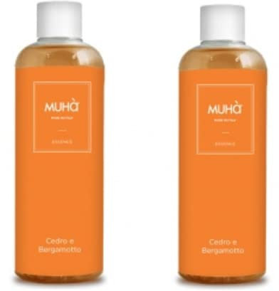 Set Muhà Ricarica Diffusore Ambiente - confezione da 2 da 100ml - Cedro e Bergamotto