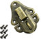 HMF Tenditore vintage con occhiello, Fissaggi per mobili, Serratura vintage, Hasp chiusura serratura | 35 x 50 mm | Bronzo