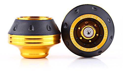 Front Fork Wheel Frame Sliders, Motorcycle Crash Protector Motorbike Falling Protection Scooter Electric Moped Accessories Vehicle Racing Fast Speed Driving Supplies for Racer Driver (Gold)