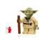 LEGO Star Wars Minifigur aus Yoda's Hut - Yoda mit Stab (75330) mit Minifigureland Fliese