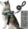 Service Dog Hundegeschirr, Geschirr und Leine, Animire für Training, mit 10 Hundeflicken, reflektierende Hundeleine mit weichem Griff für kleine, mittelgroße und große Hunde, mehrfarbig, Größe XL