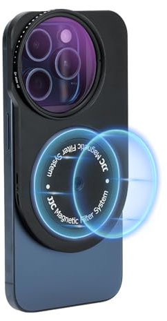 JJC Handy Filterhalterung für iPhone 14 Pro Max Halterung 49mm Filter, magnetischer Filteradapter 1/4-20 – unterstützt Magsafe-Befestigung & Stativhalterung, magnetische Handyhülle & Gegenlichtblende