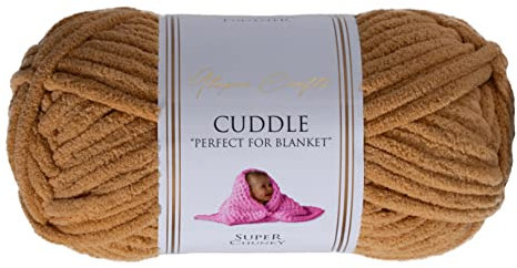 Utopia Crafts Cuddle Super Chunky Chenille-Garn zum Stricken und Häkeln, 100 g – 60 m, Beige