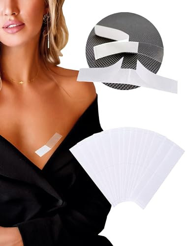 GLINDIHOME Cinta Doble Cara para Ropa y Piel. Tiras Adhesivas Transparentes e Invisibles. Piezas de Cinta Adhesiva para Escote de 18x85mm, de Calidad Médica para Moda. Boob Tape, Fashion Tape. (36)
