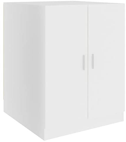 Homgoday Armadietto per lavatrice, facile da montare, moderno, con ripiano per lavanderia, 71 x 71,5 x 91,5 cm, per lavanderia, bagno, mobili per la casa