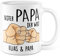 Tasse personalisiert Vater Geschenk, Bester Papa der Welt Name & Name Geschenkidee Vatertag Kaffeetasse mit Spruch Kaffee-Becher eigene Namen personalisierbar Sohn Tochter Geburtstag (Weiß)
