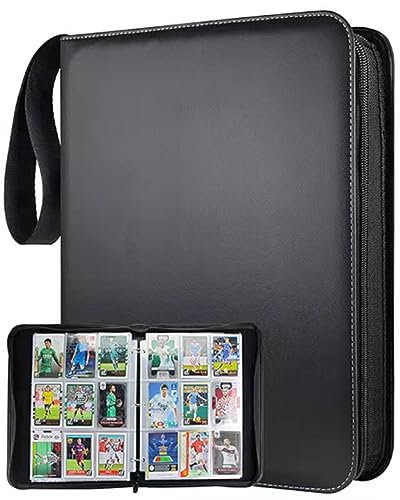 WOOLUCK® Sammelkarten Ordner,Sammelmappe Karten 9 Fächer 900 Pockets,Sammelkarten Album mit Reißverschluss,sammelmappe für Pokémon,Ninjago,utw