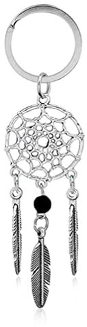Feather Wind Chimes Dream Catcher Schlüsselanhänger Damen Vintage Indian Style Schlüsselanhänger schwarz Stylish and Popular Professional und Fashion