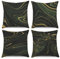 ASDCXZ Marmor Kissenbezug 40x40 cm 4er Set, Modern Dunkelgrün Schwarz Gold Marmor Optik Sofa Dekokissen Kissenbezüge Kissenhülle Waschbar Polyester Flachs Textil Polster Kopfkissenbezug Kissen Bezug