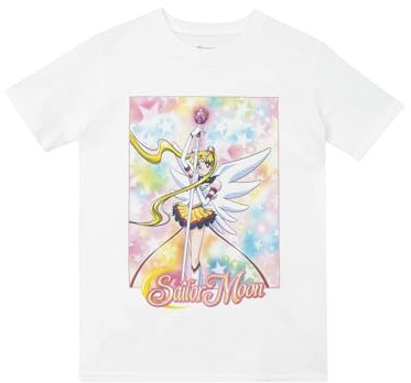 Sailor Moon T Shirt Vêtements Enfants Fille | Anime T-Shirt | Blanc | 11-12 Ans