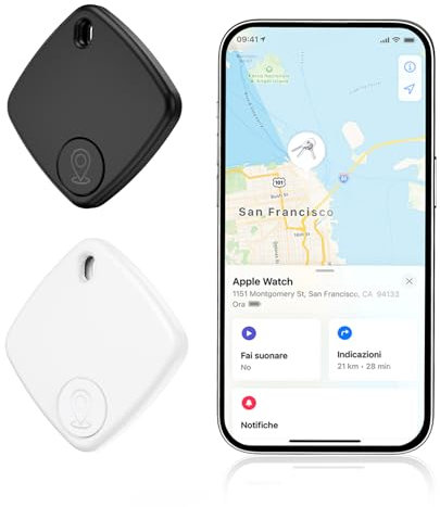 Olycism Key Finder 2 Packs Item Finders GPS Tracker Devices for Key Wallet Suitcase Kids Pets Luggage (iOS only) black white 98 Feet Finding Range IP65 Waterproof Replaceable Battery Gifts