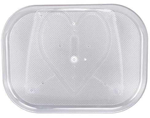 Bandeja Giratoria para Refrigerador, Organizador Giratorio para Refrigerador, Rectangular Transparente, Lazy Susan, Estante para Especias, Placa De Almacenamiento De Condimentos para Encimera(L)