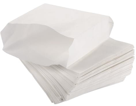 ZOFUN 200 Stück Weiße Papiertüten Klein, 15x19x5cm Brottüten Butterbrottüten Brottütenpapier Frühstücktüten Süßigkeiten Plätzchentüten für DIY Papiertüten, Geschenktüten Papier, Verpackungstüten