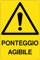 GLOBAL CARTELLO SEGNALETICO - PONTEGGIO AGIBILE - Adesivo Extra Resistente, Pannello in Forex, Pannello In Alluminio (30x42 cm, Alluminio)