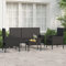 DYRJDJWIDHW Outdoor Kissen,gartenliege wetterfest,paletten,4-TLG. Garten-Lounge-Set mit Kissen Schwarz Poly RattanGeeignet für Garten, Swimmingpool, Wohnzimmer, Terrasse