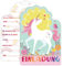 ZELAITE 12 Einhorn Regenbogen Einladungskarten zum Kindergeburtstag, Einladung Kindergeburtstag für Mädchen Jungen Geburtstagseinladungen Kinder Geburtstagsfeier Kinderparty (B)