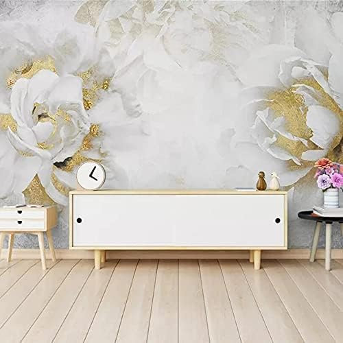 YueMingDi 3D Wandbild Schlafzimmer Wanddekoration Gemälde goldene weiße Landschaft Aufkleber Wandbild Schlafzimmer Studie Wohnzimmer Hintergrund Wanddekoration Gemälde Wandaufkleber-200cm×140cm