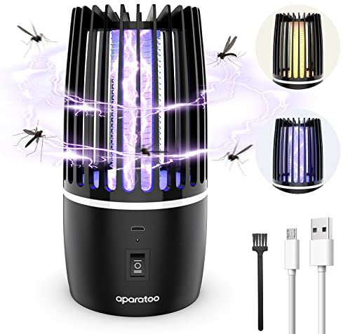 Lampe Anti Moustique, 360 ° UV Électrique Anti Moustique, 2 en 1 Tueur d'Insectes Électrique Lampe Anti Moustique Rechargeable Sûr et Efficace pour Intérieur Extérieur Jardin Terrasse Camping