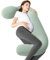 SHANNA Memory Foam Schwangerschaftskissen zum Schlafen, neues Upgrade Ganzkörper-Mutterschaftskissen für Erwachsene, Stillkissen, Unterstützung Rücken, Bauch, Hüfte für Schwangere mit abnehmbarem