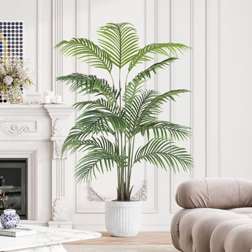 YOLEO 6FT Artificial Palm Tree Lifelike Faux Areca Palm Tree Fake Tropical Plant for Home Office Living Room Indoor Decor