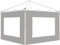 Outsunny Paredes Laterales para Carpa de 2 Paneles 295x195 cm Paredes Laterales de Repuesto de Tela Oxford con Ventana para Carpas de 6x3 m 3x3 m Gris