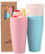 Homavit Vasos plastico, Juego de 12 vasos 430 ml,Tazas, Vasos de plastico PP, tazas reutilizables para familias,café, té, leche, zumo, cola, microondas y lavavajillas (3 colores)
