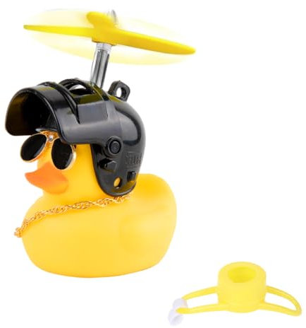 NHQZ 1 Stück Fahrradhupe kinder, Lustige fahrradklingel, Hupe fahrrad kinder, Fahrrad Quietscheente mit Helm, B