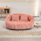 Seyakany Canapé avec sac de haricots,Canapé paresseux Durable Confort Lounger,Dossier haut Chaise avec sac de haricots Canapé,Canapé 2 places,Chenille,Rose