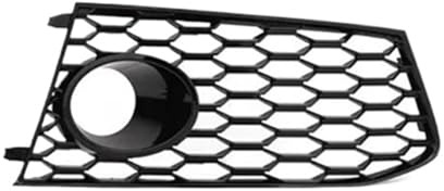 Für A7 2014 2015 2016 2017 2018 S7 RS7 HONEYCOMB Glänzend Schwarz Auto Nebel Licht Grill Abdeckung Front Stoßstange Lampe Grille 4G8807681G IPEVMLZ(Rechts)