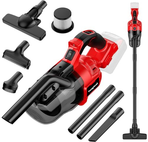 TengXcel Cordless Vacuum Compatible with Milwaukee 18V, 100AW Suction | Portable Hand Vacuum for Home Car Hardwood Floor Carpet, Handheld Electric Vacuum with Washable HEPA Filter(No Battery)