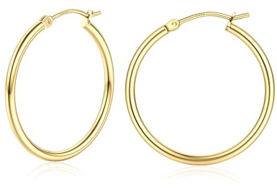 Chriscoco Creolen Silber 925 Creolen Gold Damen 15/20/25/30/40/50/60/70MM | Ohrringe Silber 925, Creolen Große Mittelgroß Klein, Goldene Ohrringe Damen, Hypoallergene, Leichte