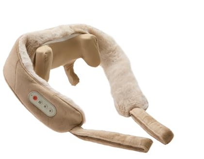 Sharper Image RealTouch Neck & Shoulder Luxe Massager - Cordless | Electric Deep Tissue Massager with Heat, 2 Speeds and 3 Modes, Shiatsu Neck and Shoulder Massage to Comfort, Soothe Muscles