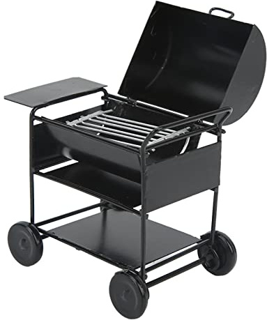 Funien Mini Barbecue pour Maison de Poupée, Modèle de Four, Décoration Voiture RC, Modèle Chariot Barbecue pour Miniatures 1/12