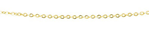 Ernstes Design Halskette Kette Spiegelankerkette Edelstahl beschichtet Farbe gold 1 mm AK.17 in 42 cm