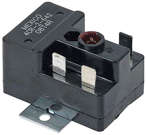 Santos Relais de démarrage 4CR-2-642 pour moulin à café Nr40A, N40A, Nr6, Nr40, Nr6-Snr-3854371 230 V Connecteur Faston 6,3 mm
