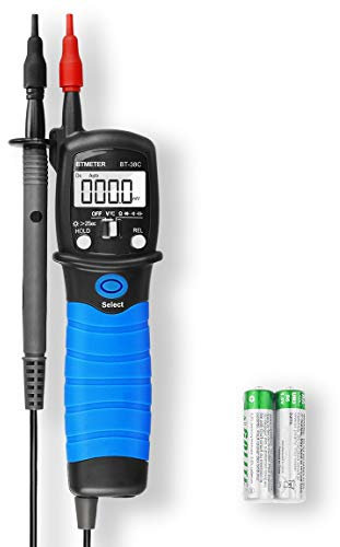 Pen Type Digital Multimeter - BTMETER BT-38C AC DC 600V High Voltage Tester, 60M Ohm Resistance Meter, with Capacitance Diode Test, Continuity Alarm, Backlit LCD Screen, Lamp Light