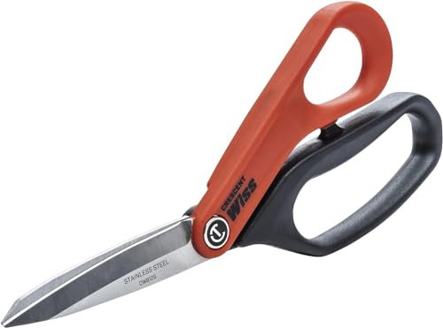 Wiss CW812S Allzweck-Handwerkerschere aus Edelstahl mit Ergonomischen Griffen für Außergewöhnlichen Komfort und Reduzierte Ermüdung, 216 mm