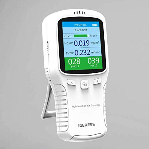 Air Quality Monitor,Formaldehyde Detector,Temperature and Humidity sensor,tester, with PM2.5/PM10 for office/car