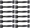 Cabilock 12pcs Black Door Pull Handles Rustic Gate Handle Cabinets Furniture Wardrobe Hardware for Kitchen Outdoor Garage Interior 6 Inch