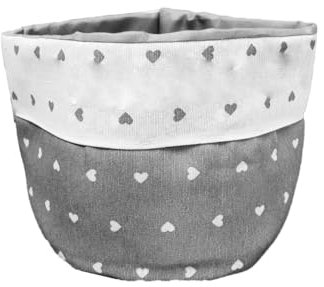 Russo Tessuti Centrotavola Contenitore Cucina Porta Cialde caffè Oggetti Zucchero Cuori -Grigio