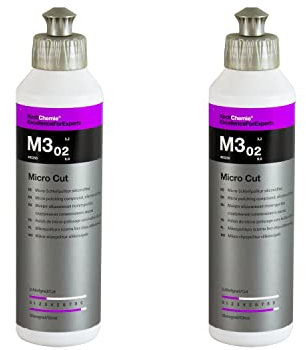 2x KOCH CHEMIE M3.02 Micro Cut Antihologramm Hochglanzpolitur Politur 250 ml