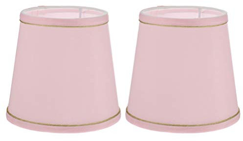 OSALADI 2 Pièces Abat- Jour En Tissu Baril Tissu Petit Abat- Jour Étanche À La Poussière Couverture Légère pour Lampe de Table Et Lampadaire Rose